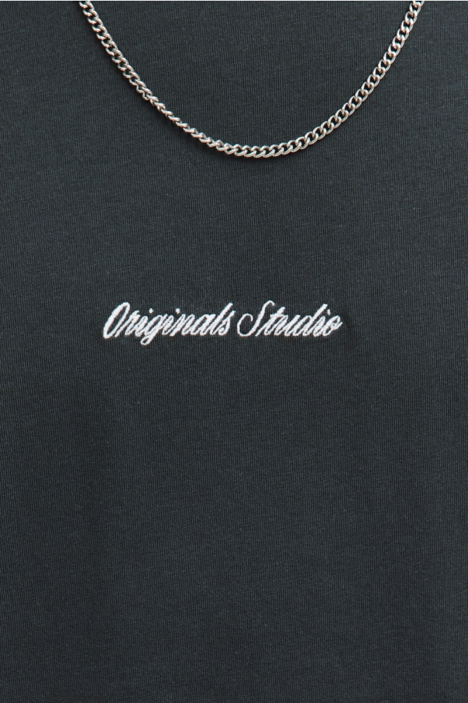 JORNORREBRO EMB TEE SS CREW NECK NO 12282892 FOREST RIVER